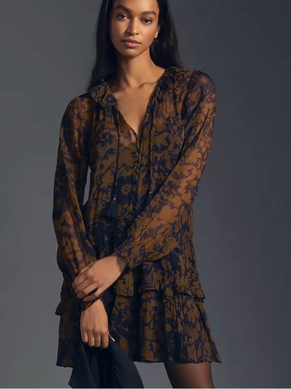 Anthropologie Marais Printed Chiffon
Maxi Dress Medium